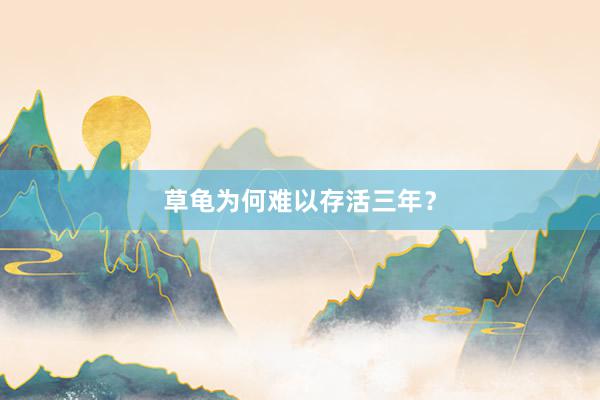 草龟为何难以存活三年?
